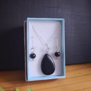 Conjunto de plata lluvia de estrellas( collar, cadena y aros)